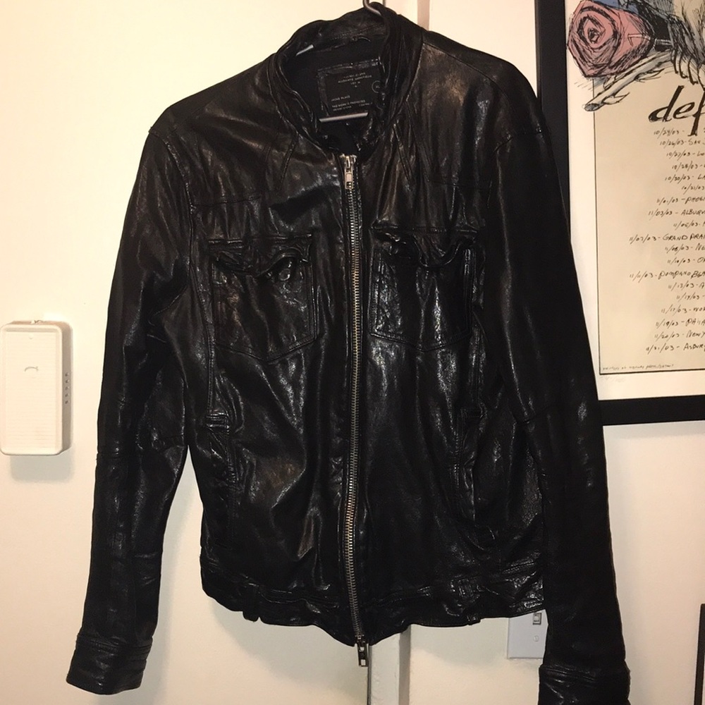 All saints leather jacket